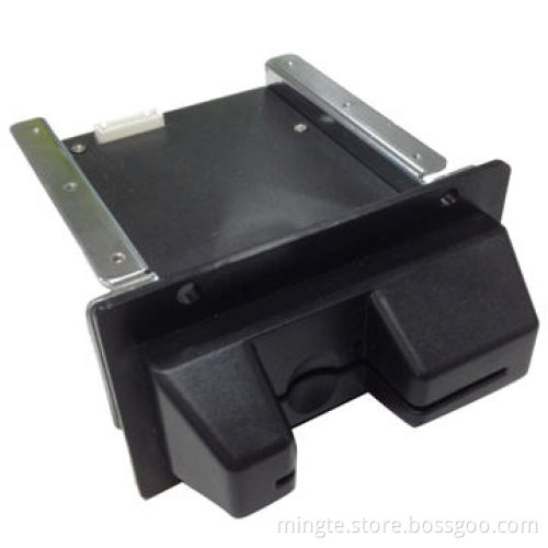 Manual insert card reader, read of magnetic stripe cards, track 1/2/3
